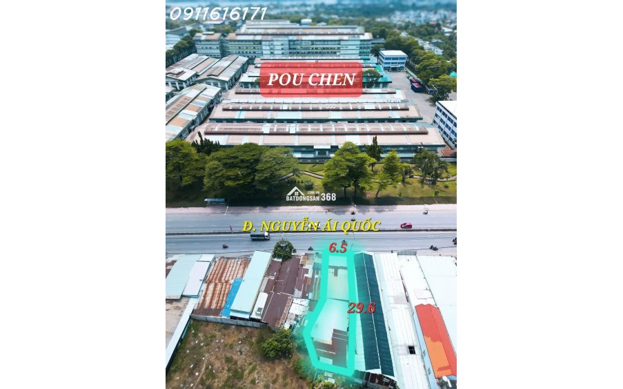 BÁN GẤP NHÀ SỔ RIÊNG 196,5M2 MẶT TIỀN QUỐC LỘ 1K ĐỐI DIỆN CTY POUCHEN